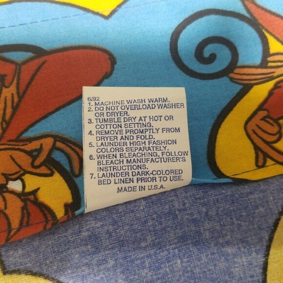 Vintage 1992 Disney Aladdin Valance Capuchin Sidekick Abu USA Made 78" x 17" - Picture 9 of 9